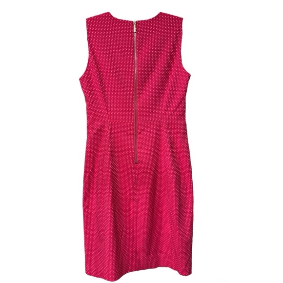 ✅ Calvin Klein Women’s Size 12 Red/White Polka Dots Sheath Sleeveless Dress - Picture 2 of 2